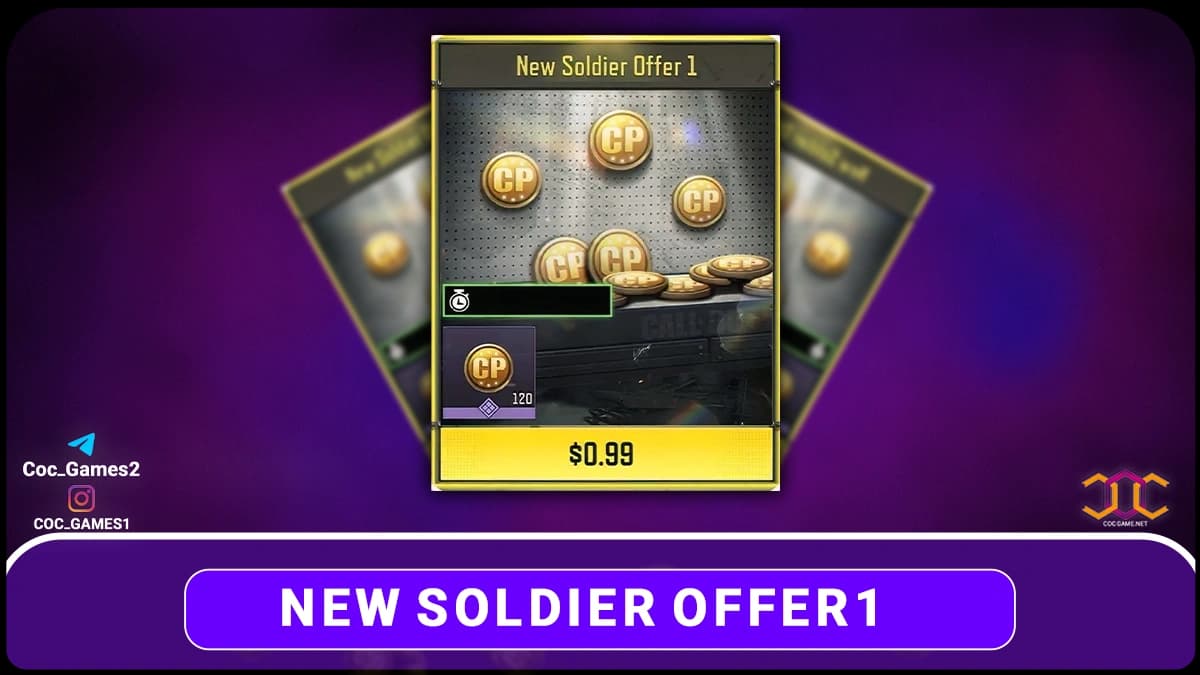 تصویر محصول خرید آفر New Soldier 1 کالاف دیوتی – دریافت ۱۲۰ سی‌پی با تحویل فوری