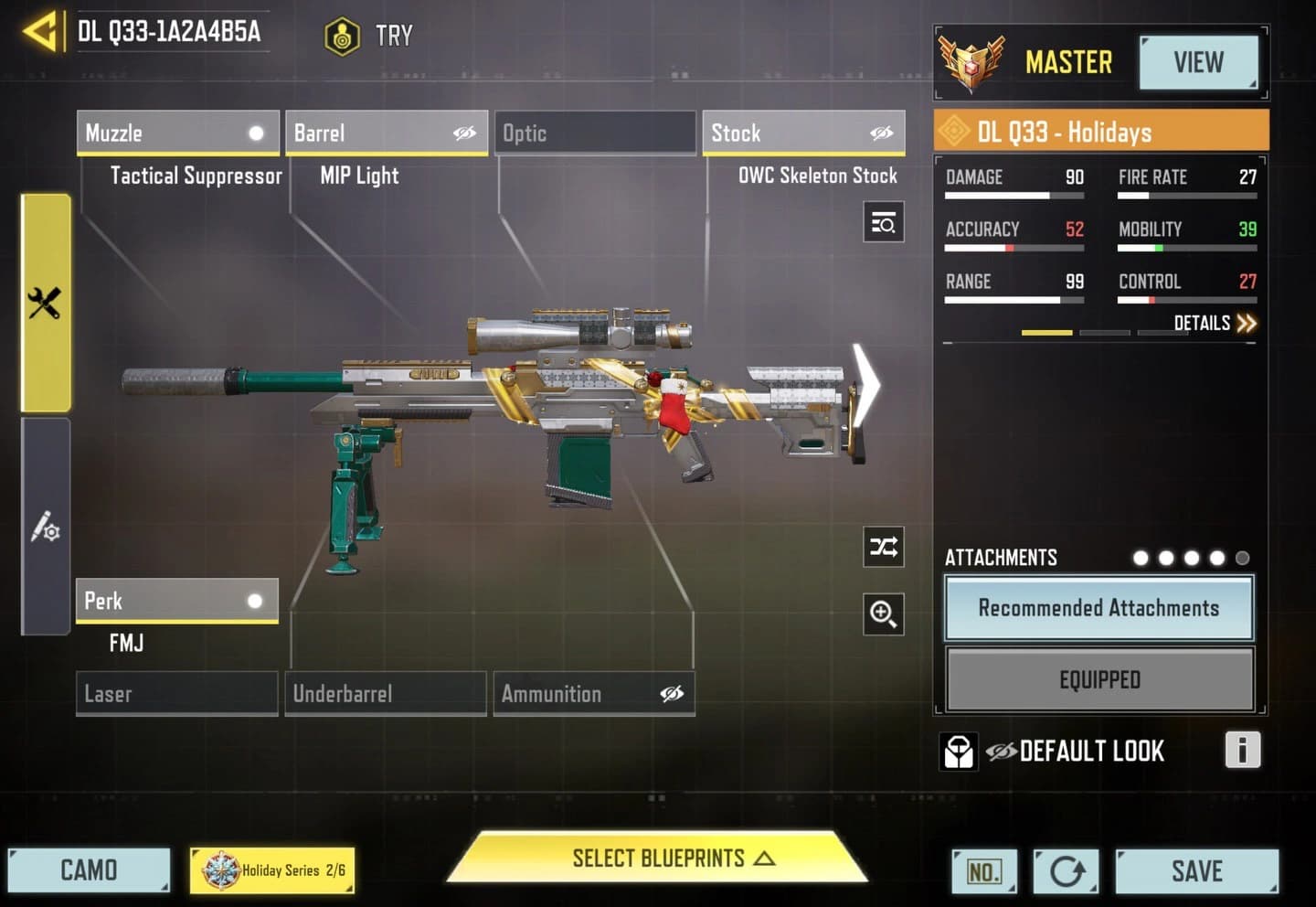 اتچمنت DL Q33 برای مولتی‌پلیر کالاف دیوتی موبایل