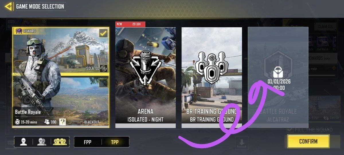 مپ الکاتراز پایان آخر هفته به کالاف موبایل بازمی‌گردد