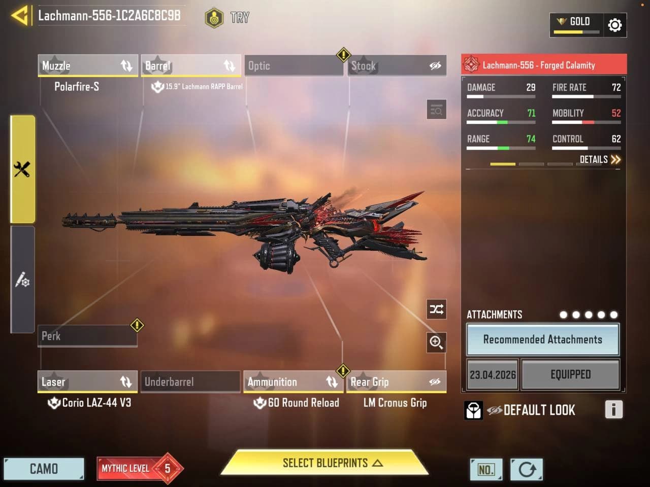 بهترین اتچمنت Lachmann-556 برای بتل رویال (Meta BR Build)