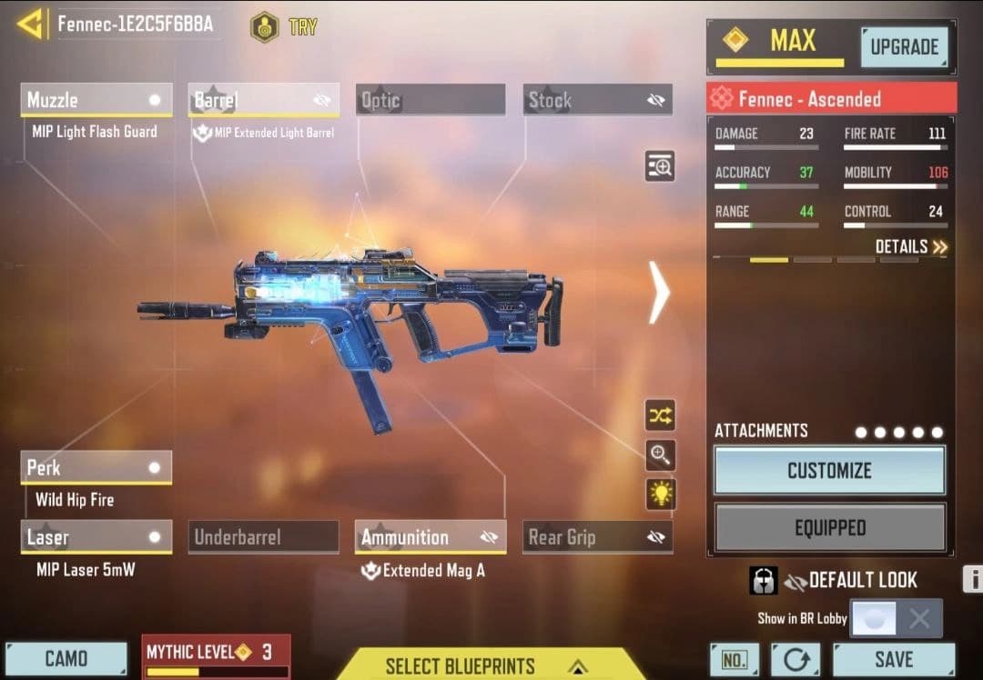 بهترین اتچمنت Fennec برای بتل رویال (Meta BR Build)