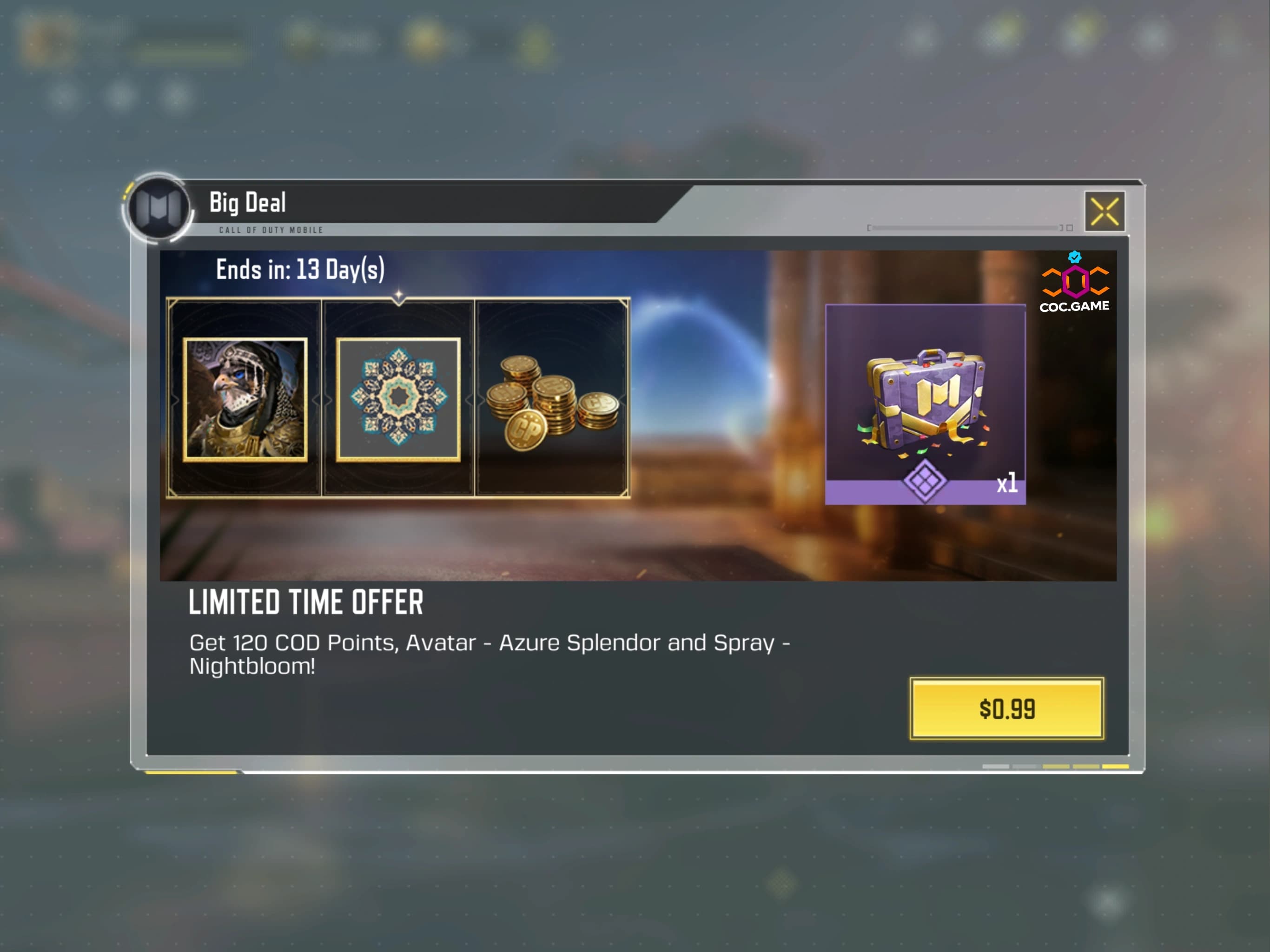 تصویر محصول خرید آفر لیمیت کالاف دیوتی موبایل – دریافت ۱۲۰ سی‌پی با قیمت ویژه تحویل فوری در کوک گیم