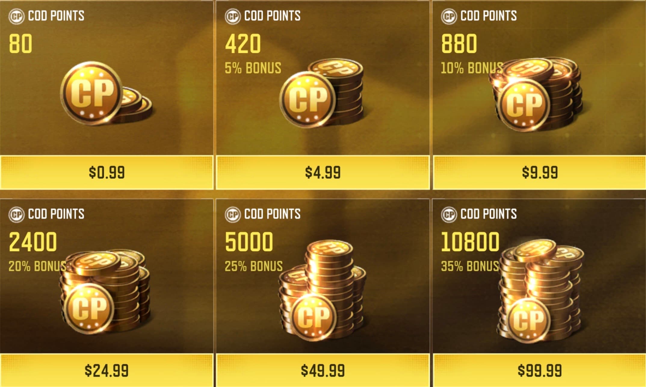 خرید سیپی قانونی برای بازیکنان کالاف دیوتی موبایل