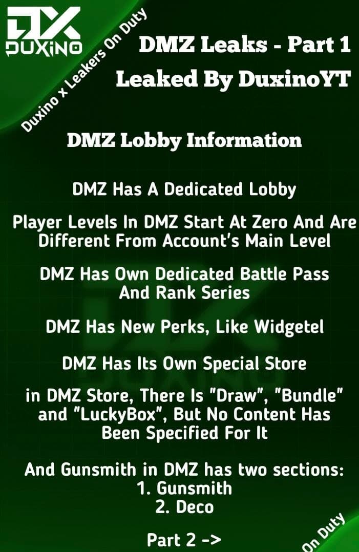 اطلاعات لو رفته از حالت DMZ در کالاف دیوتی موبایل | لابی و سکههای مخصوص DMZ فاش شدند