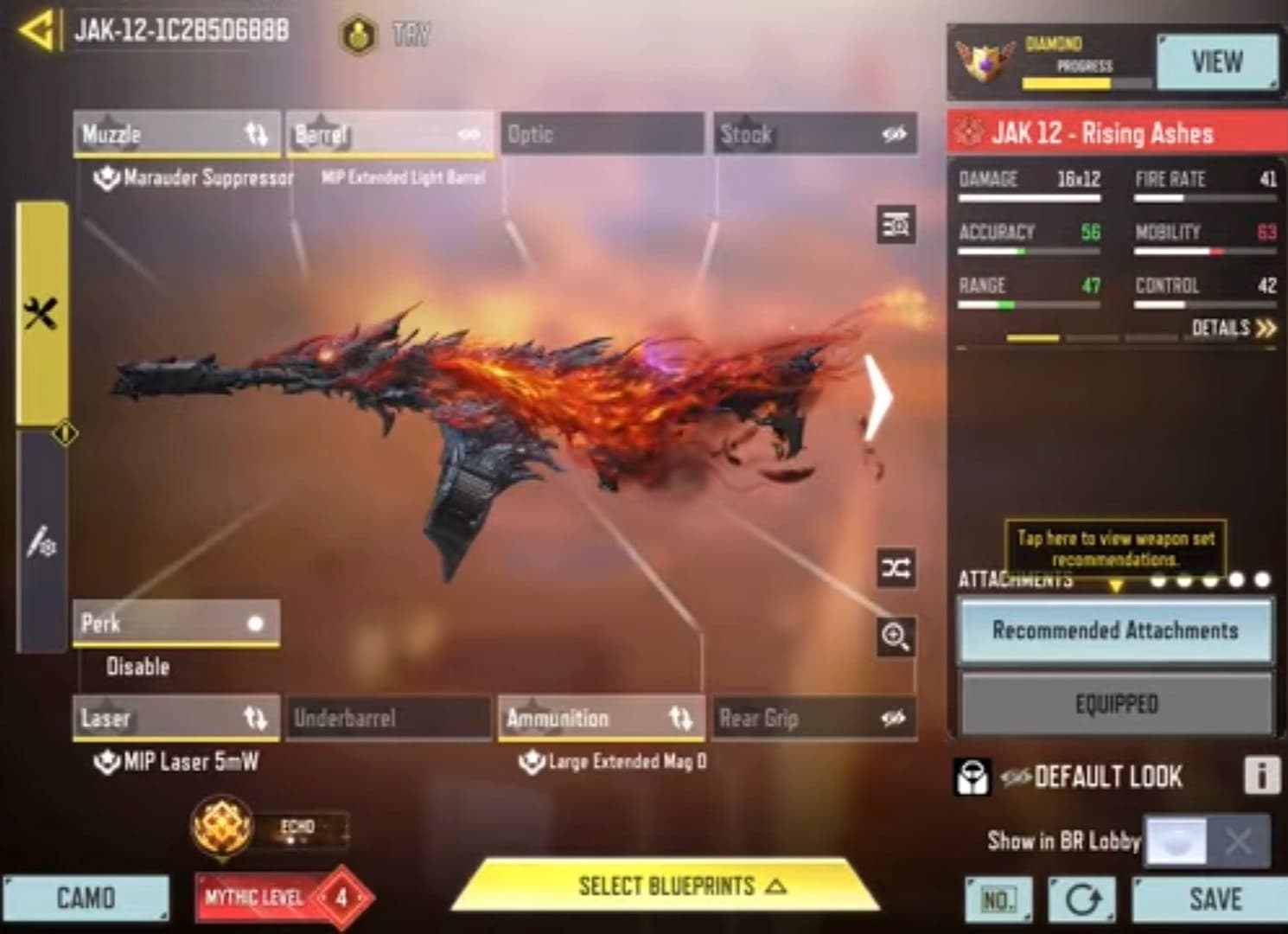 اتچمنت JAK-12 برای بتل رویال کالاف دیوتی موبایل