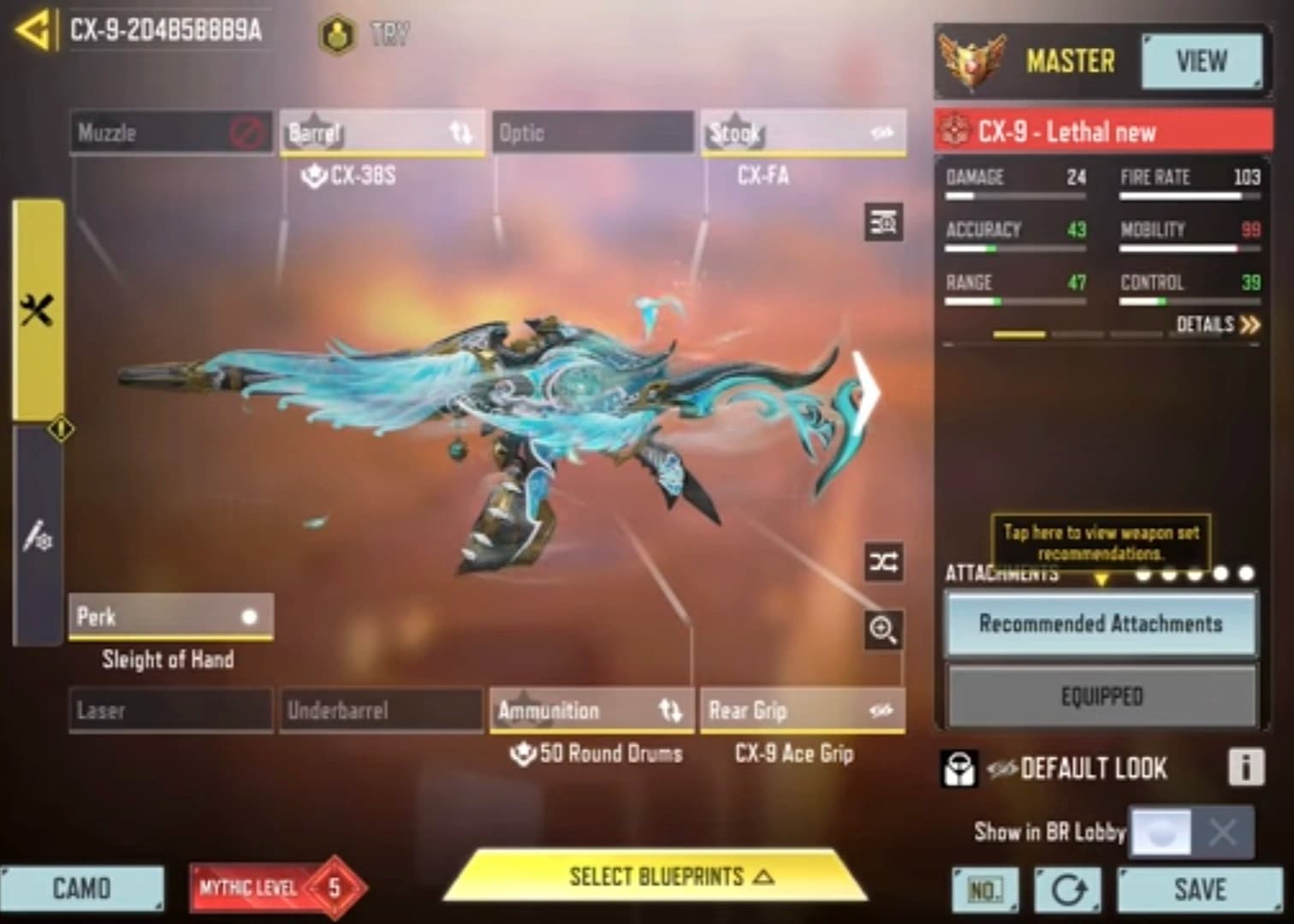 اتچمنت CX-9 برای بتل رویال کالاف دیوتی موبایل