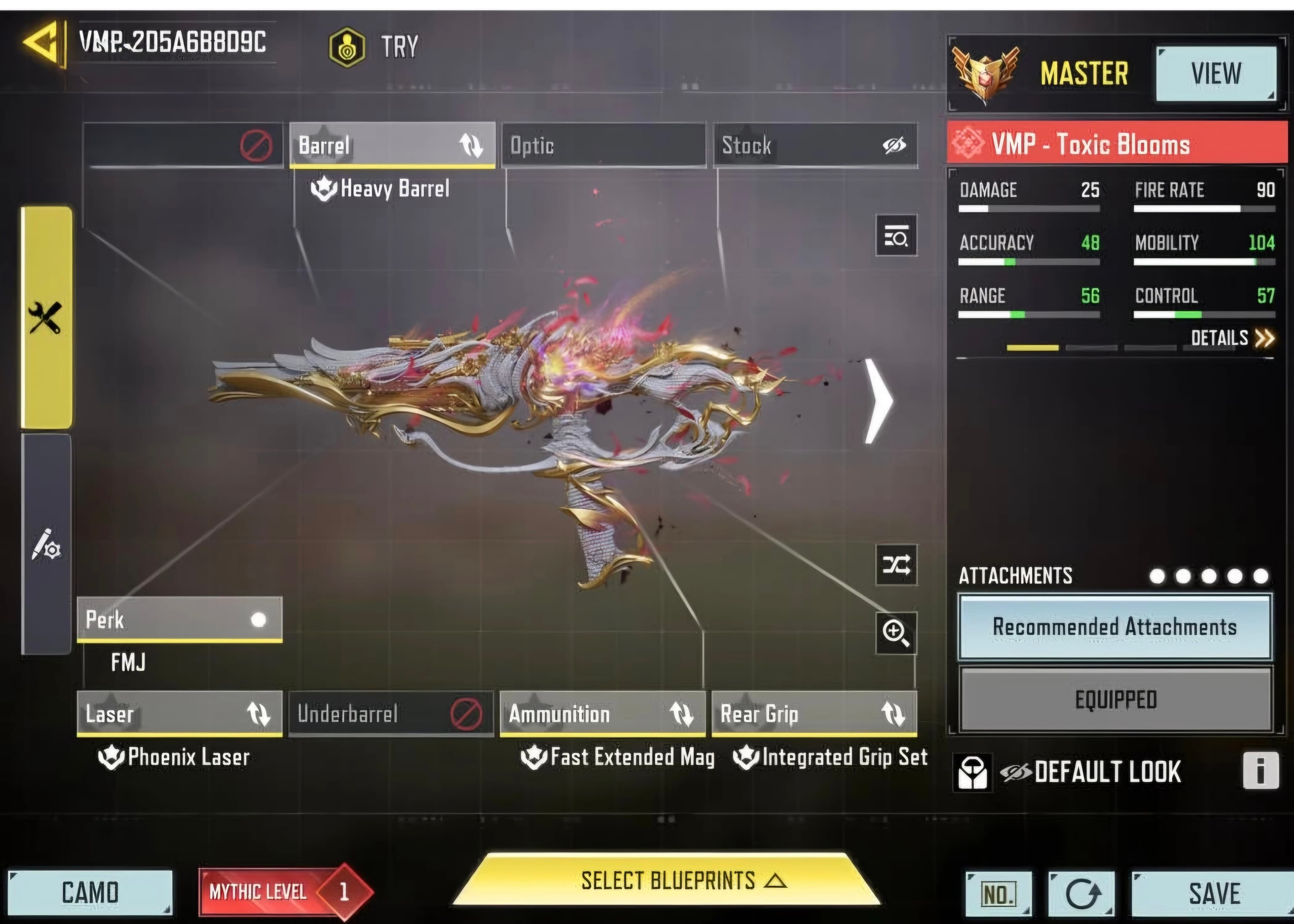 اتچمنت VMP برای مولتیپلیر کالاف دیوتی موبایل