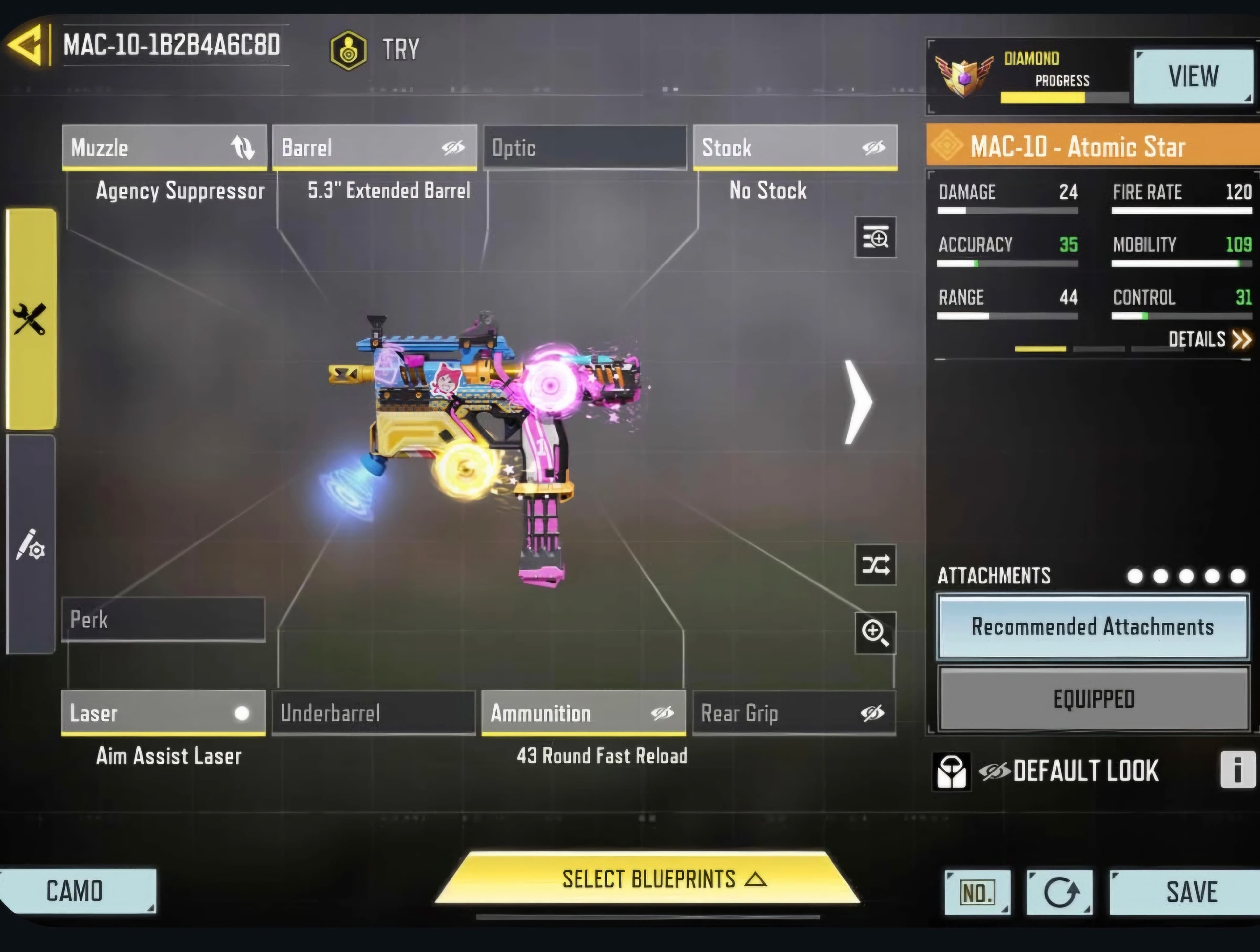 اتچمنت MAC-10 برای مولتیپلیر کالاف دیوتی موبایل