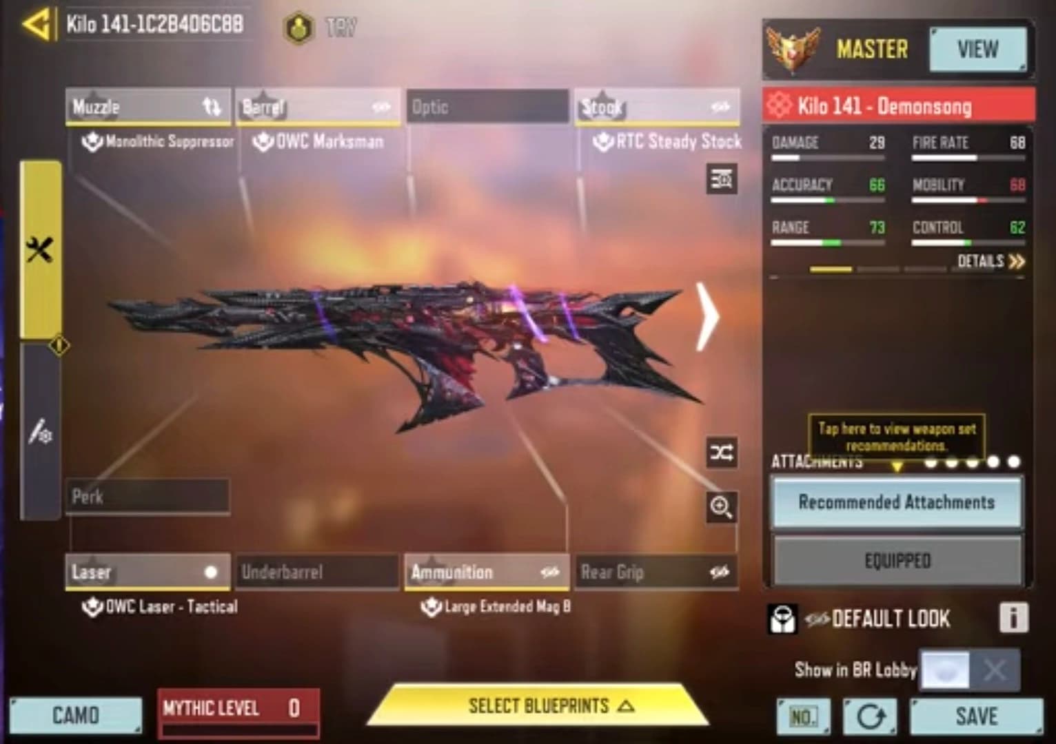 اتچمنت Kilo 141 برای بتل رویال کالاف دیوتی موبایل