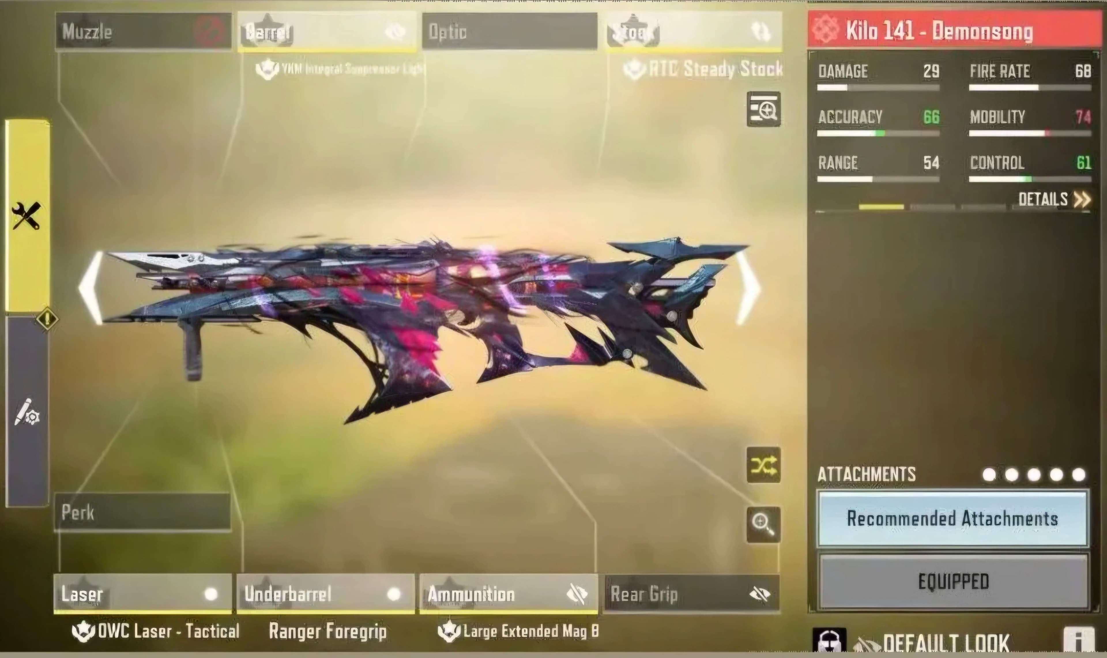 بهترین اتچمنت Kilo 141 برای بتلپلیر (Meta Loadout)